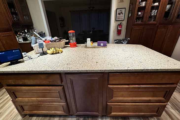 Best use of kitchen island for storage.