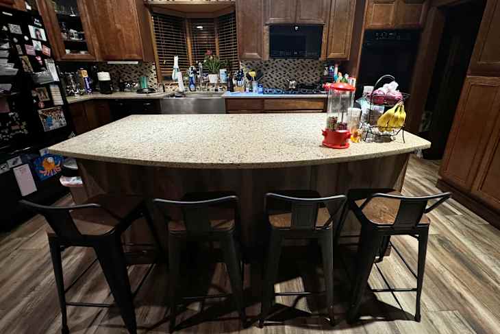 Best use of kitchen island for storage.