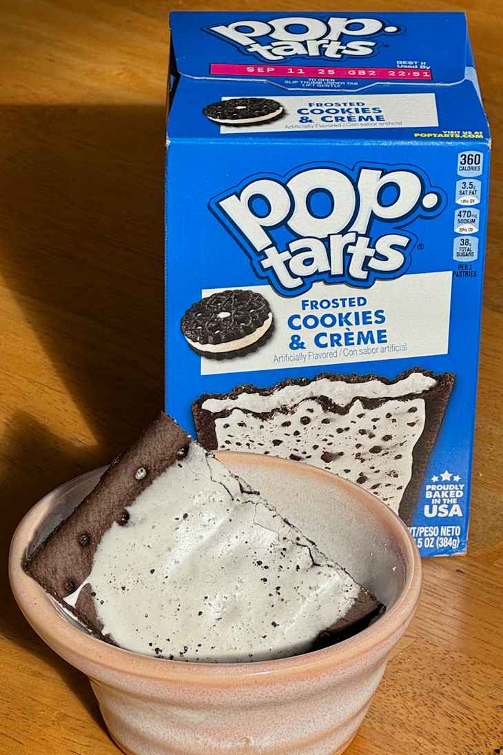 Frosted Cookies and Creme flavored Pop-Tart.