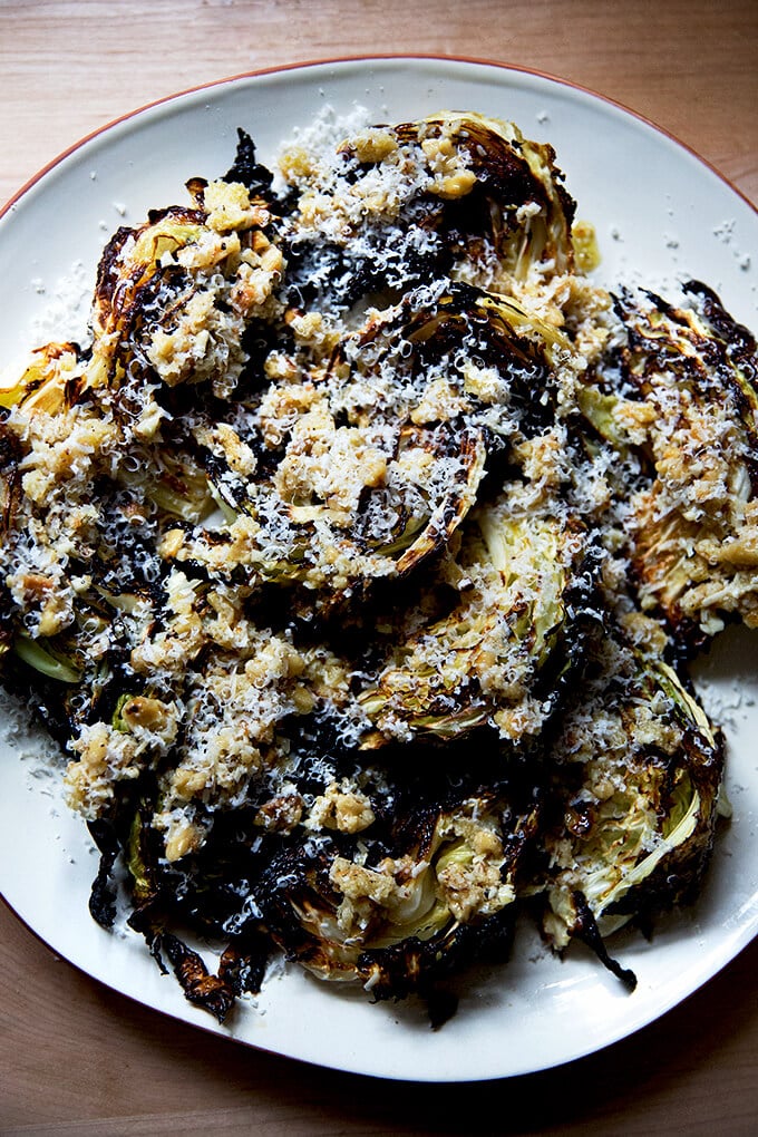 Burnt Cabbage with Salt and Vinegar Sauce