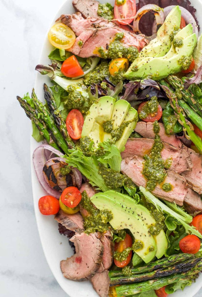 Charred Flank Steak with Chimichurri Dressing