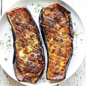 Nutrient-Dense Salad Featuring Sweet Potato, Eggplant, and Tahini Dressing