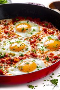 Savory Shakshuka with Sweet Potatoes: A Delicious Variation on the Traditional Recipe