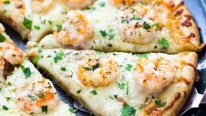 Three-Cheese Shrimp Pizza Instructions