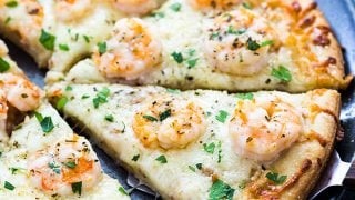 Three-Cheese Shrimp Pizza Instructions