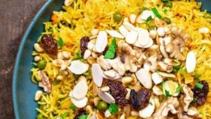 Turmeric-Enhanced Basmati Rice with Green Peas