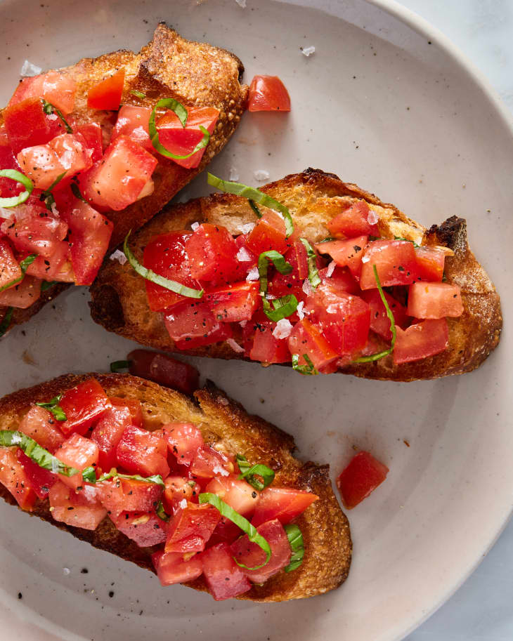 bruschetta on a plate