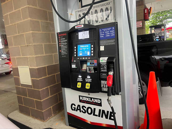 Costco gas pump.