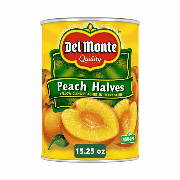 Del Monte Yellow Cling Peach Halves in Heavy Syrup, 15.25 oz Can