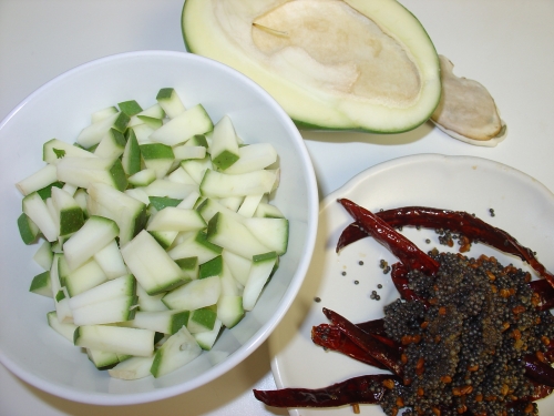 Andhra-Style Green Mango Yogurt Dip (Mamidikaya Perugu Pachadi)