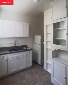 Before & After: A âStark Whiteâ Kitchen Gets a Dramatic $500 Makeover (the Colors Are So Moody!)