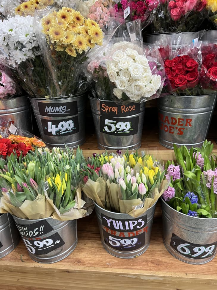 Trader Joe's flower section.