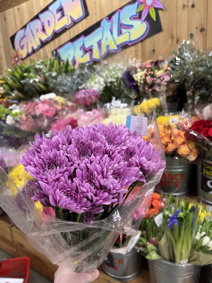 Trader Joe's flower section.