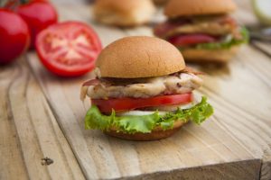 Grilled Chicken Sandwich accompanied by Monterey Jack Cheese