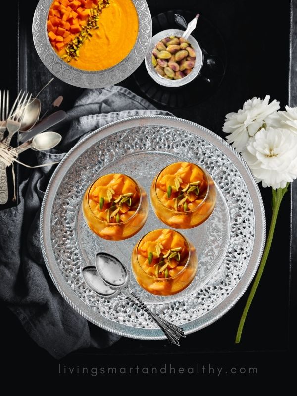 Mango Flavored Rice Dessert (Phirni)