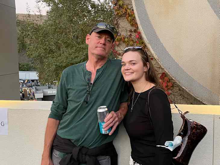 Writer with dad.