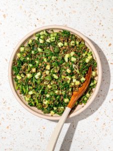 Nutrient-Dense Lentil Salad with Fresh Produce and Herbs