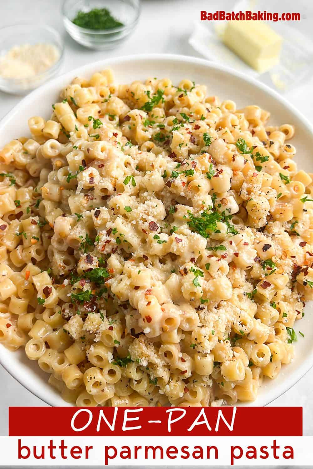 One-Pan Ditalini Pasta with Peas Dish