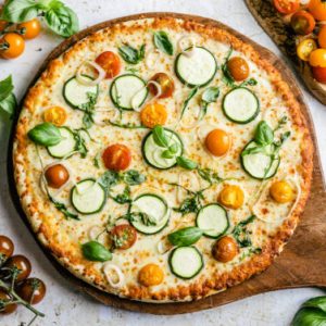 Pizza Topped with Vegetables