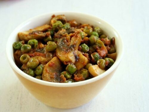 Recipe for Mushroom Matar Dish