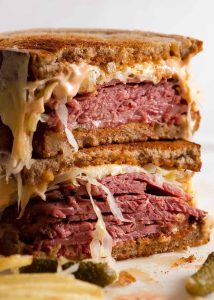 Reuben-Style Pasta Salad with Corned Beef and Sauerkraut