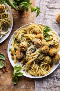 Tasty Chicken Meatballs in Lemon Caper Sauce