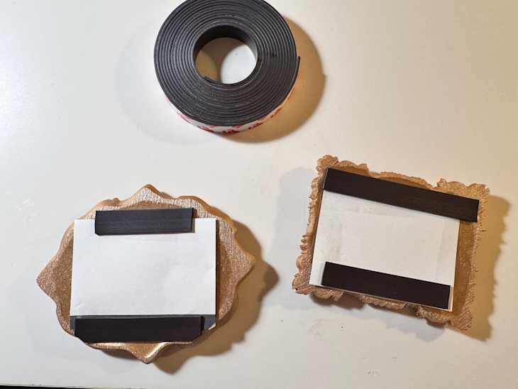 DIY magnetic picture frames.
