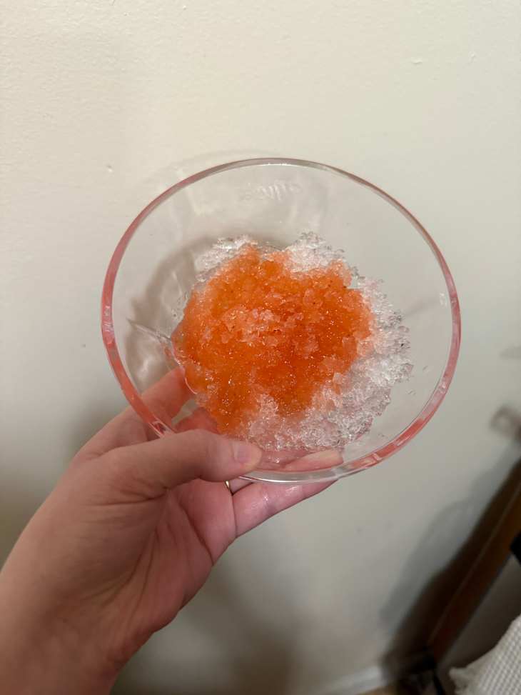 Slushy in a bowl.