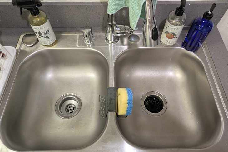 Cleaned kitchen sink.