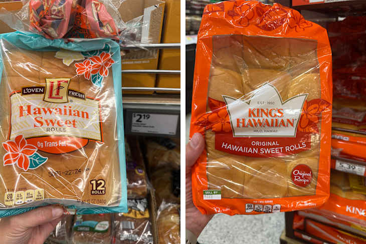 Aldi vs. Publix Hawaiian rolls.