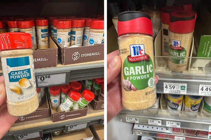 Aldi vs. Publix garlic powder.