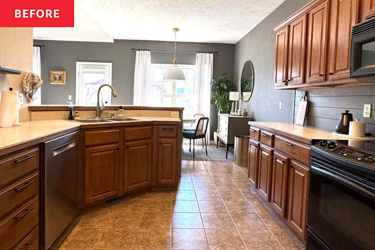 A $7K Makeover Rescues This 20-Year-Old Kitchen (And Its Orangey Cabinets)