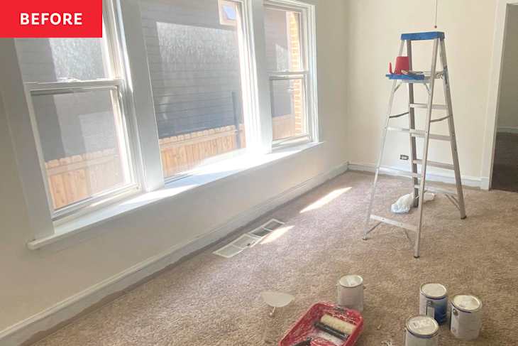 A Plain White Dining Room Transforms with Daring Paint