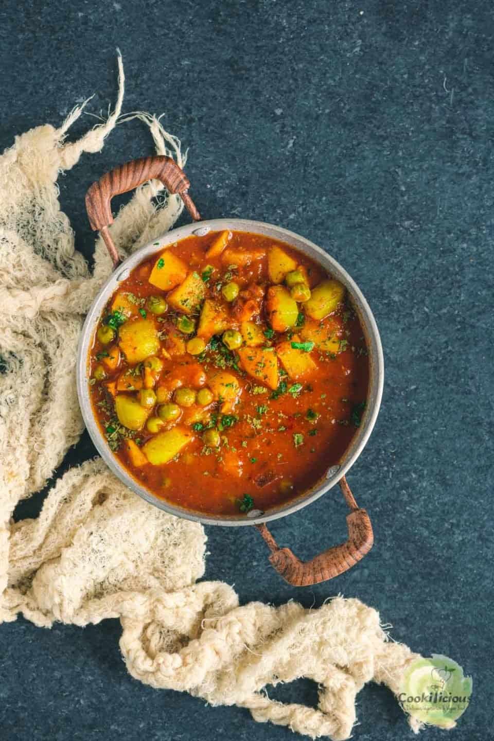 Aloo Matar Sabzi: A Recipe Free of Onion and Garlic