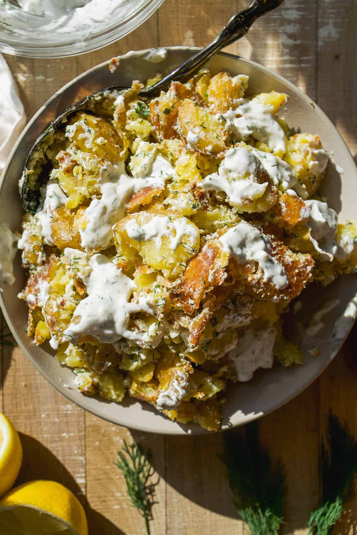 Crispy Crushed Potato Salad Recipe