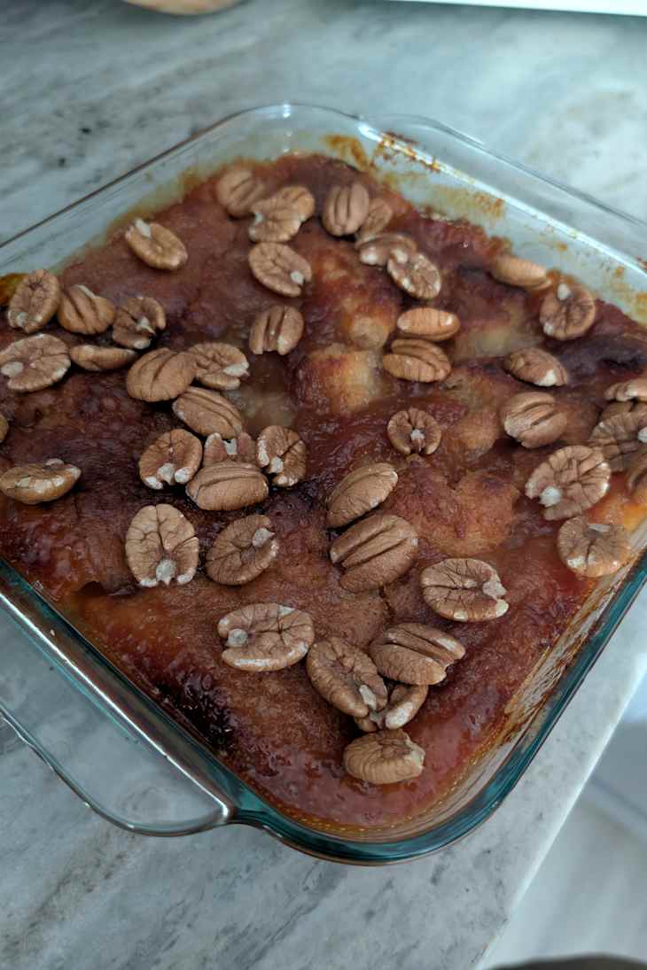 A peach desert.