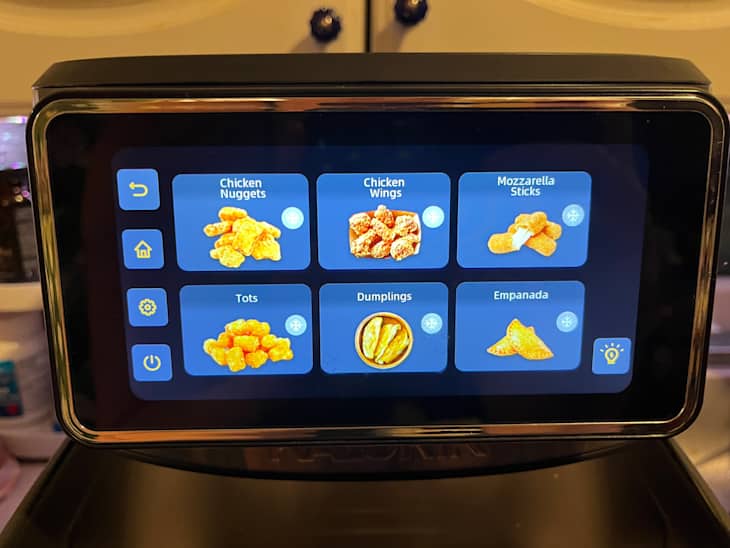 Kalorik Air Fryer VIVID TOUCH Series 7 Quart Capacity with High-Resolution Touchscreen 200 Cooking Presets in 12 Food Categories with View Window, 1500-Watts, Stainless Steel
