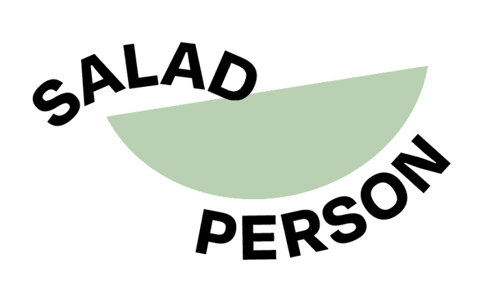 Text "Salad Person" with a green half-circle resembling a bowl.