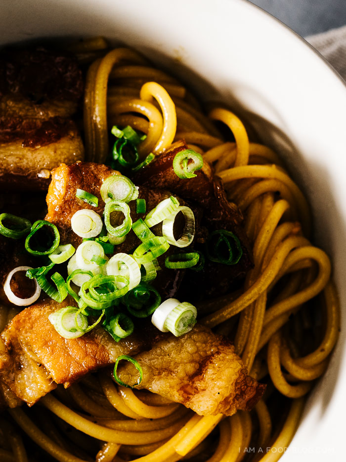 Pasta in Vietnamese Style with Sweetened Pork Belly