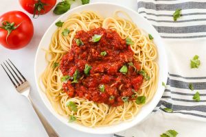 Pasta with Fresh Tomato Marinara