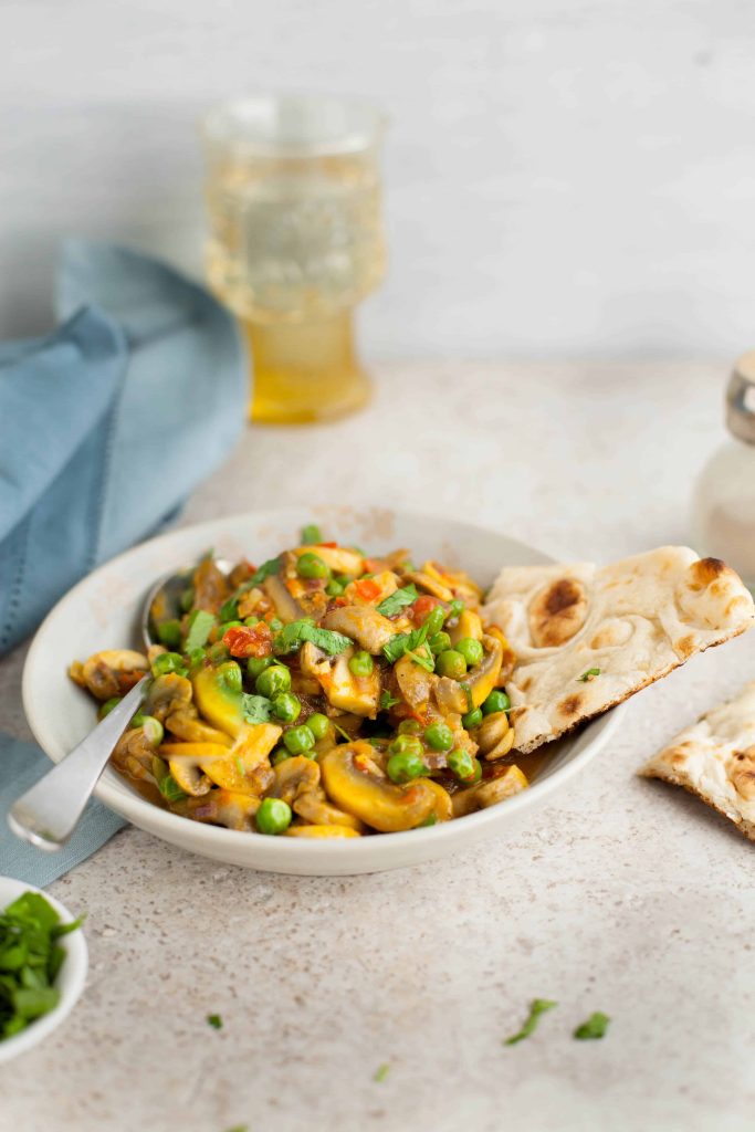 Recipe for Mushroom Matar Dish