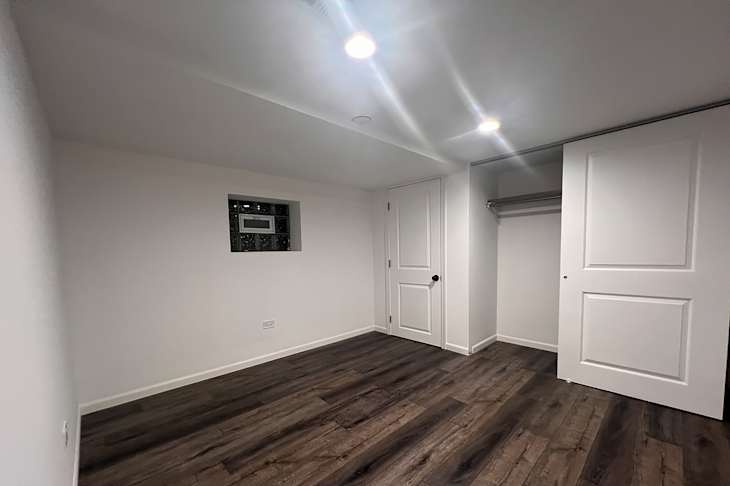 Empty bedroom before being staged.