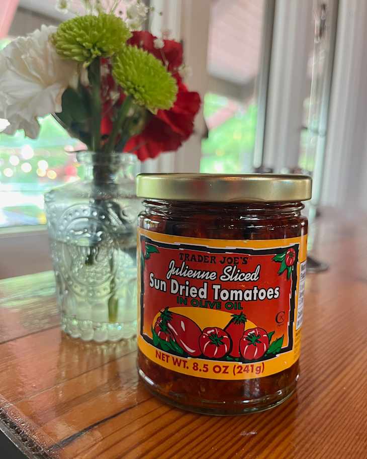 Jar of Sun Dried Tomatoes.