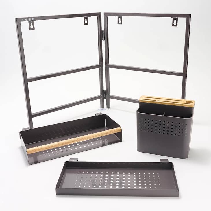 Cella Stainless Steel Two-Tier Corner Rack Organizer