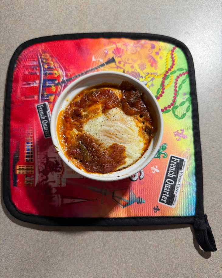 Egg with Sababa Saturday Sauce