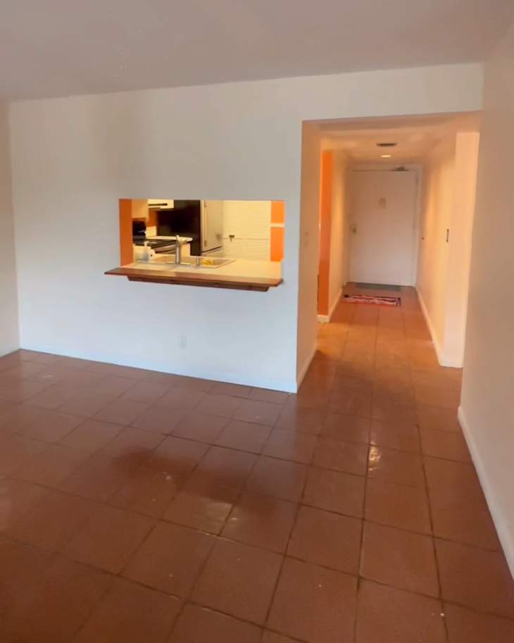 Dining room before and after renovation, redecoration.