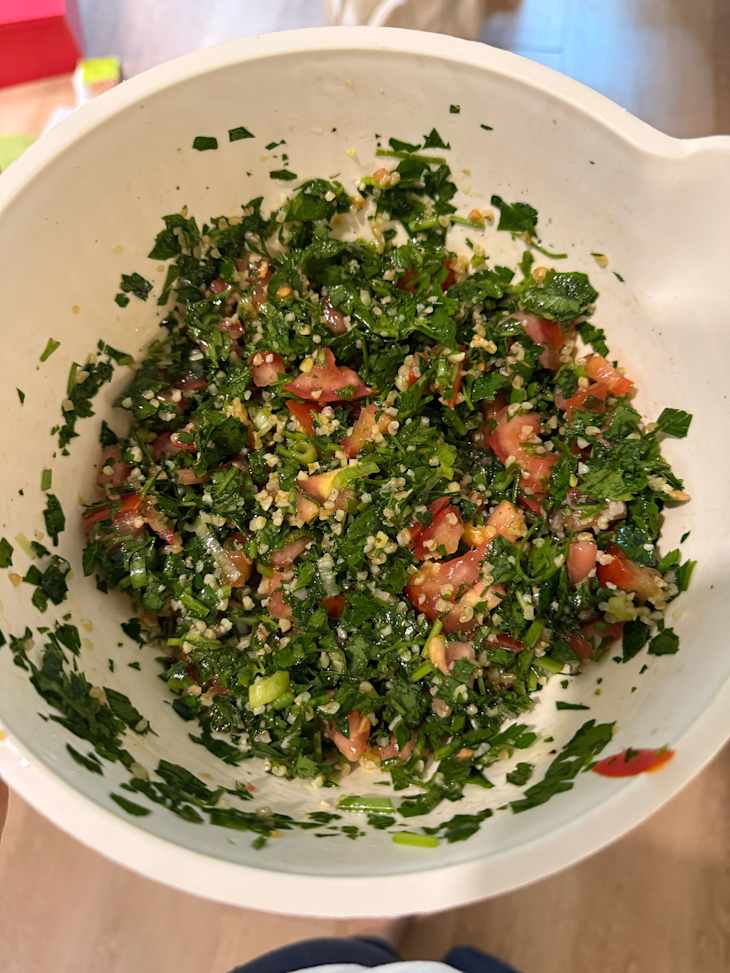 Salad made using farmstand lettuce.