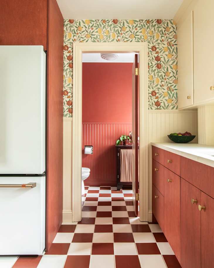 Kitchen before and after renovation, redecoration.
