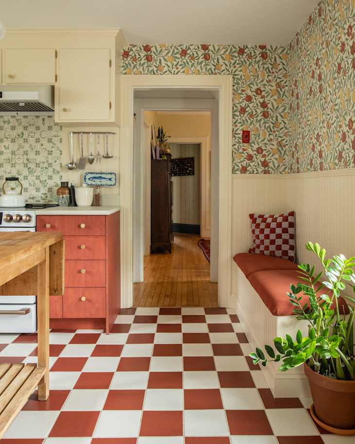 Kitchen before and after renovation, redecoration.