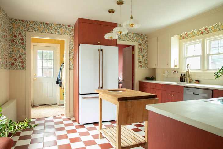Kitchen before and after renovation, redecoration.